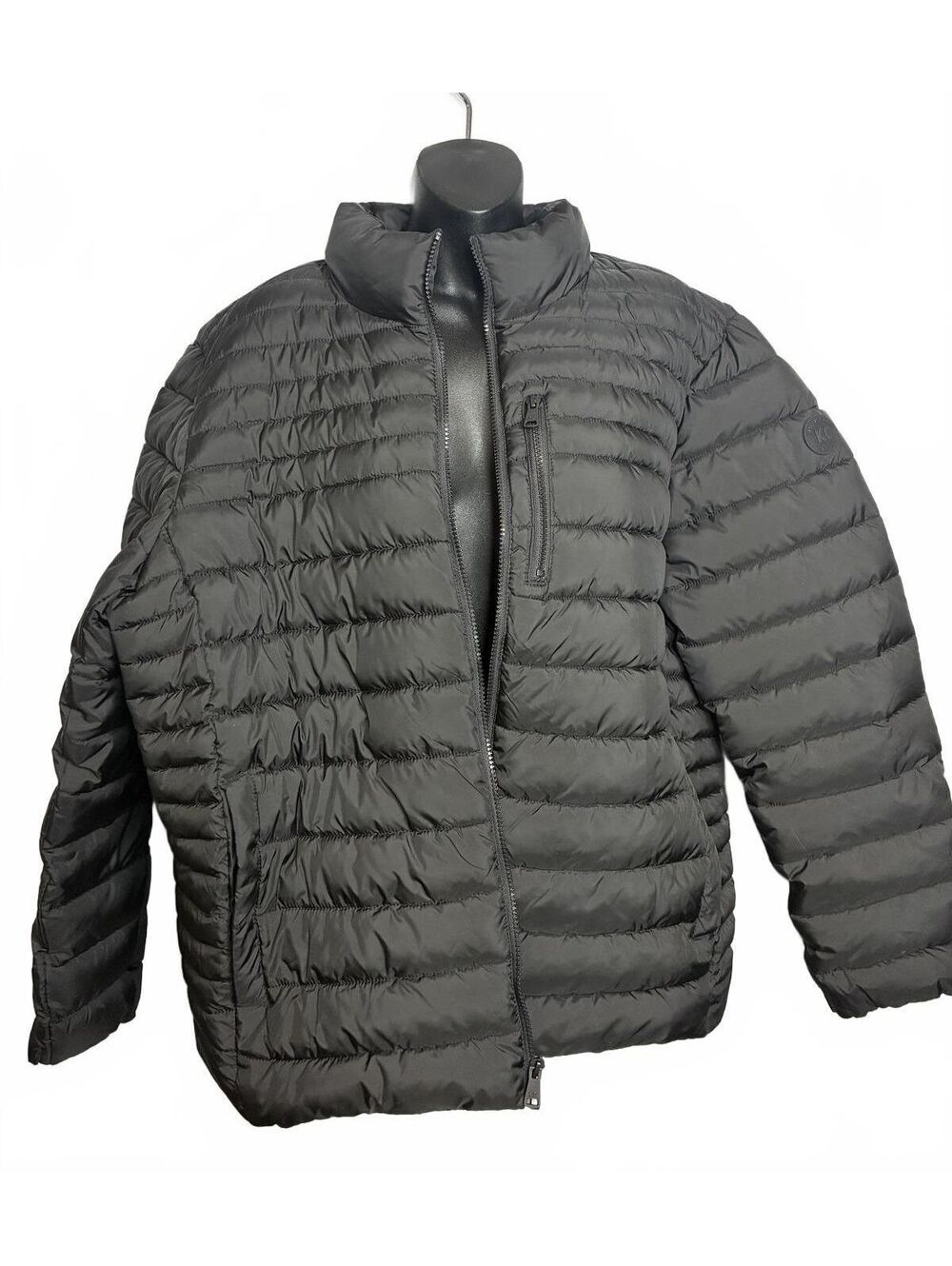 Kenneth Cole Men's XL Black Puffer Jacket with Zip Pockets